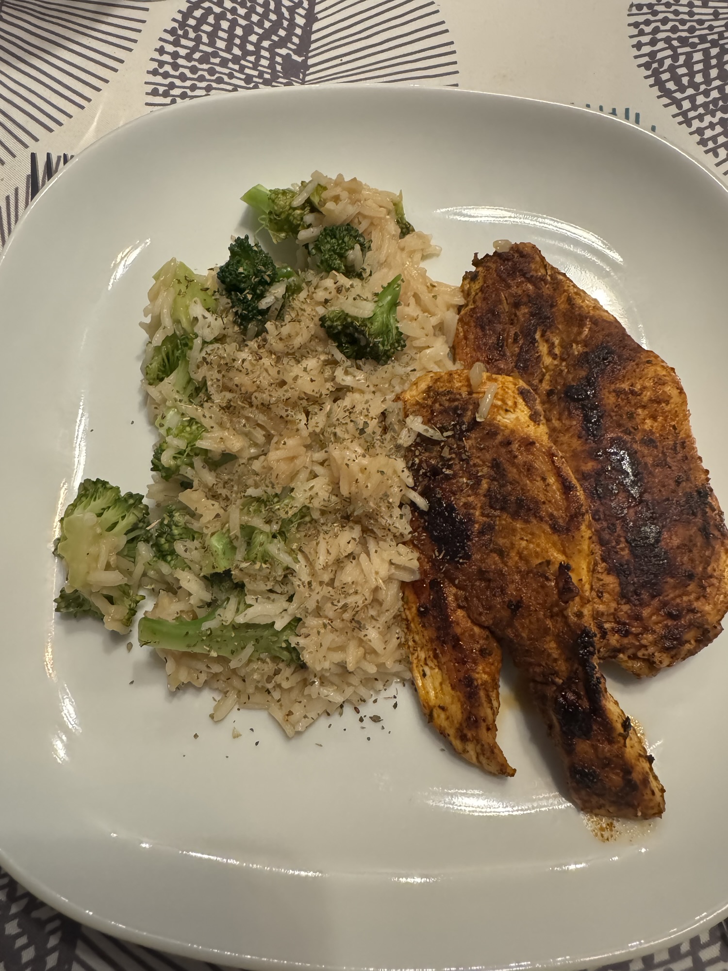 Quick Chicken Dinner with Broccoli Rice (No Dairy Needed)